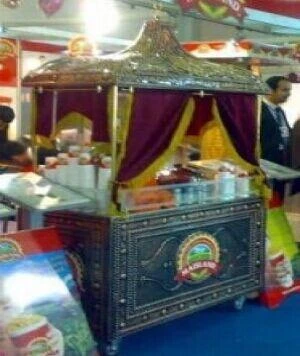 Bakır Közlenmiş Mısır Mangalı Arabası ürün görseli 1