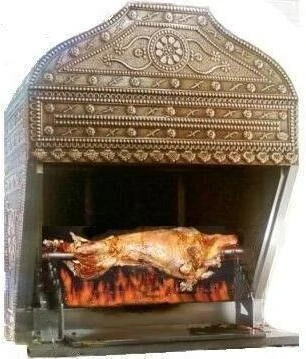 Bakır İşlemeli Kuzu Çevirme Ocağı ürün görseli 1