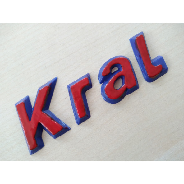 KRAL YAZISI (KIRMIZI) PLASTİK, KRAL ARMASI, KİNG ürün görseli 1