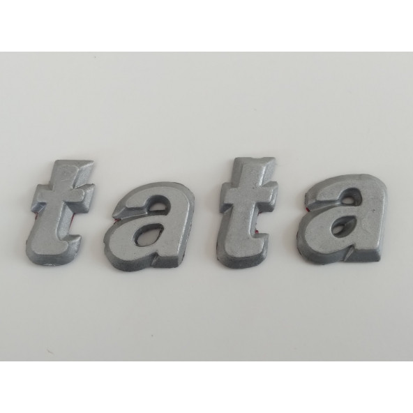TATA BAGAJ YAZISI GRİ (ARACA ÖZEL DEĞİLDİR) TATA YAZISI, TATA LOGOSU, TATA ARMASI ürün görseli 1