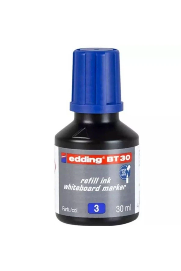 Edding Tahta Kalem Mürekkebi Damlalıklı 30 ML Mavi 2 Li Beyaz Tahta Kalem Mürekkebi ürün görseli 1