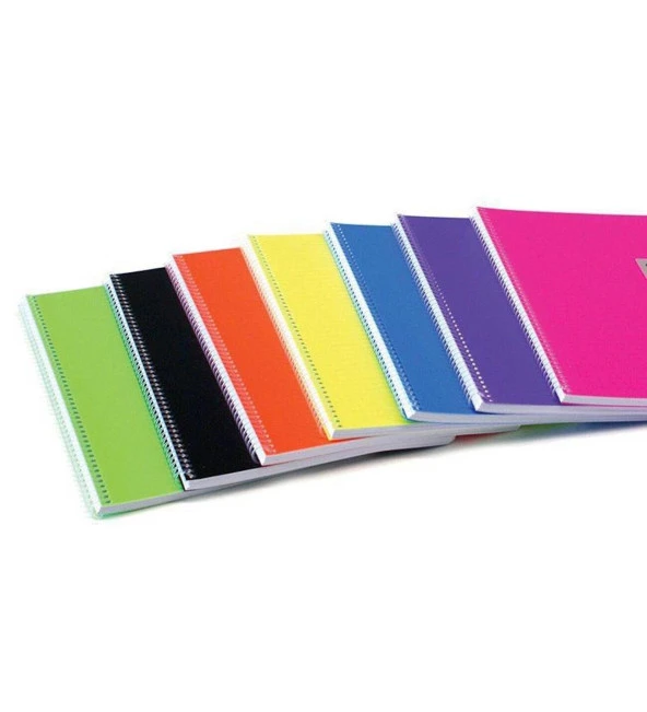 Komeks Spiralli Defter Plastik Kapak A4 Kareli 120 Yaprak Defter (6 Lı Paket) ürün görseli 1