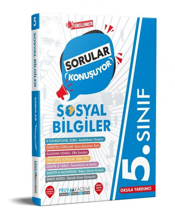 5. Sınıf Sosyal Bilgiler Sorular Konuşuyor Soru Bankası Pruva Akademi ürün görseli 1