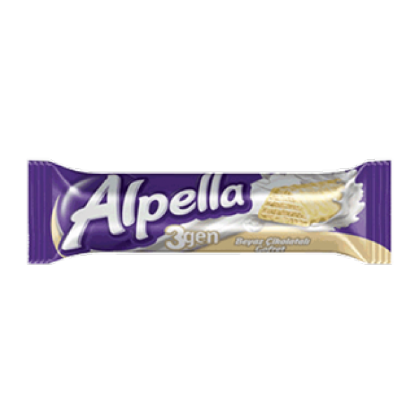 ÜLKER Alpella Üçgen Beyaz Çikolatalı Gofret 28 gr ürün görseli 1