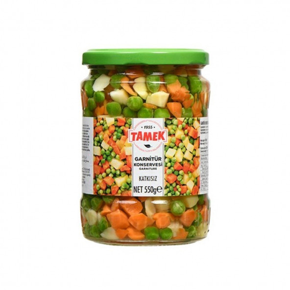 TAMEK Karışık Garnitür Cam Kavanoz 550Gram ürün görseli 1