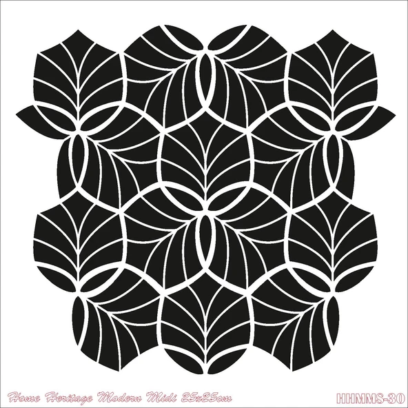HOME HERITAGE MODERN MIDI 25X25CM HHMMS-30 STENCİL ürün görseli 1