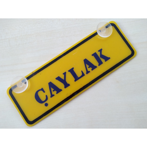 DEKOR SARI PLAKA - ÇAYLAK (22x7,5cm) vantuzlu Pleksi (Dekor Levha) DEKOR PLAKA ürün görseli 1