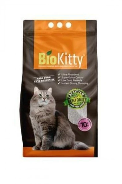 Biokitty Baby Powder Kokulu İnce Taneli Topaklaşan Kedi Kumu 10 Lt ürün görseli 1