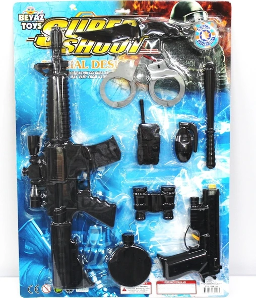 Beyaz Toys Polis Seti 9 Parça Oyun Seti 1130 ürün görseli 1