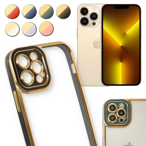 iPhone 13 Pro Kılıf Lazer Lens Kamera Çerçeveli Kapak ürün görseli 1