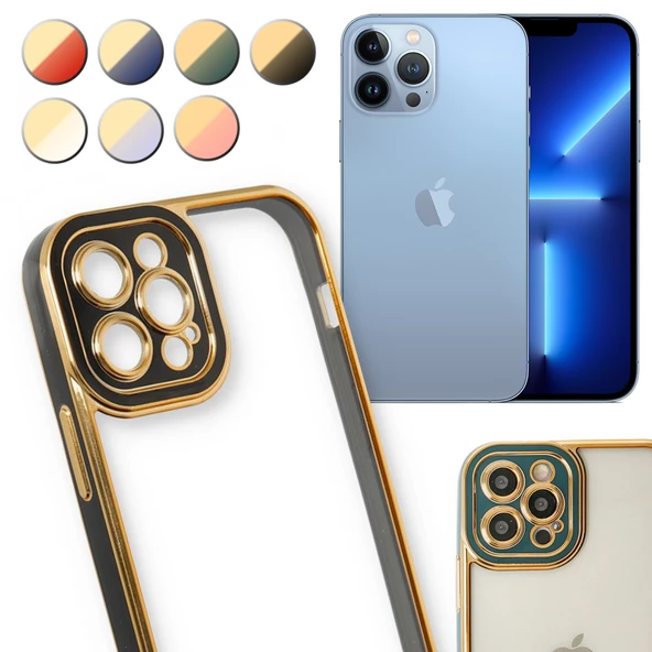 iPhone 13 Pro Max Kılıf Lazer Lens Kamera Çerçeveli Kapak ürün görseli 1