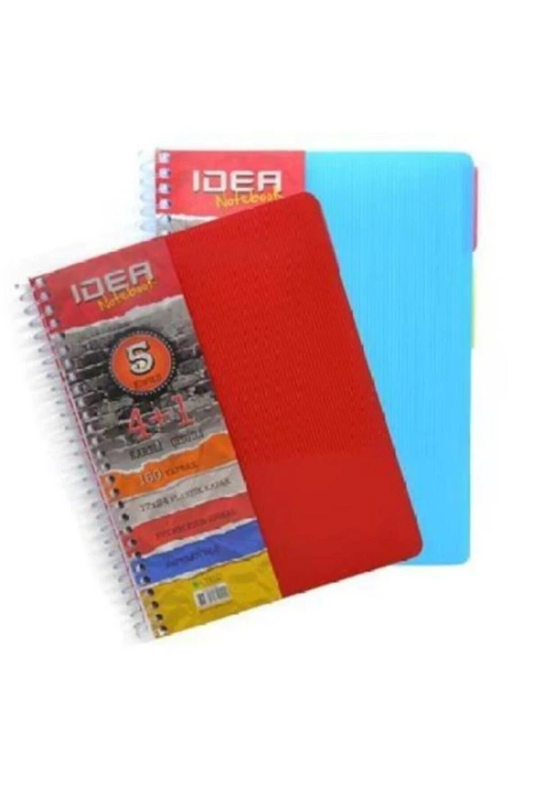 Çınar Spiralli Ayraçlı Defter İdea A5 150 Yaprak 4+1 Küçük 60 Adet ürün görseli 1
