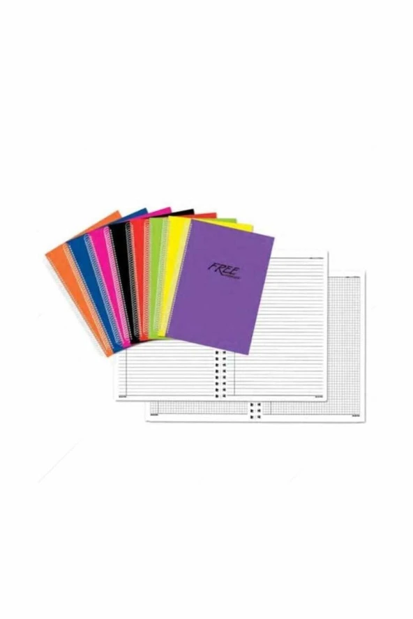 Keskin Color Spiralli Okul Defteri Plastik Kapak Çizgili 120 Yaprak A4 (6 Lı Paket) ürün görseli 1