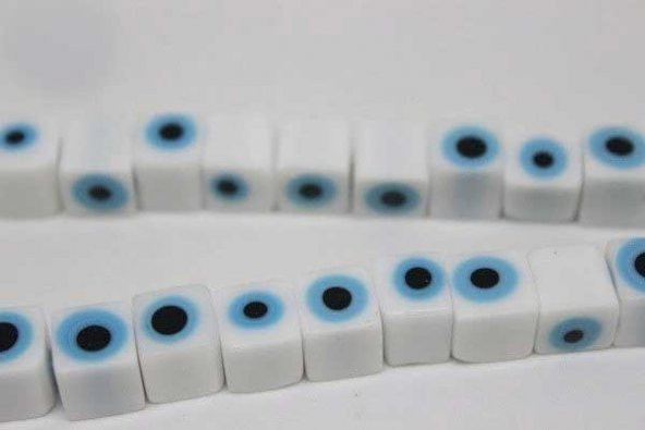Cam Boncuk Dizi 8mm*7mm (11345) - Resim 2