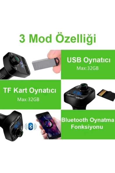 Bluetooth Araç Kiti Transmitter 5.0 Micro - Resim 2