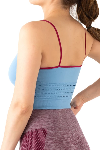 Gigotto Seamless Dantel Detaylı Blue Büstiyer - Resim 9