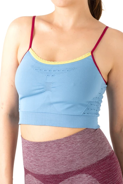 Gigotto Seamless Dantel Detaylı Blue Büstiyer - Resim 2