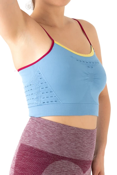 Gigotto Seamless Dantel Detaylı Blue Büstiyer - Resim 4