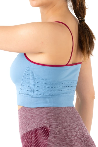 Gigotto Seamless Dantel Detaylı Blue Büstiyer - Resim 8