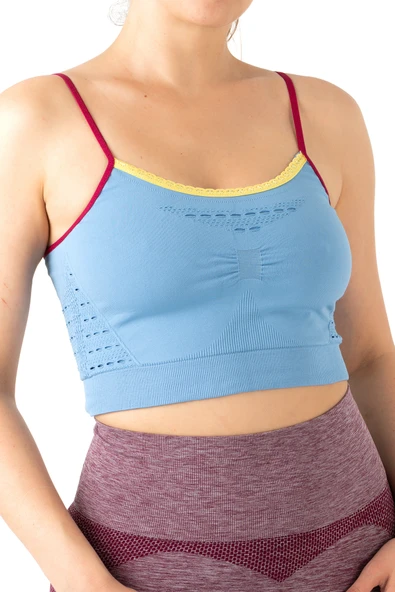 Gigotto Seamless Dantel Detaylı Blue Büstiyer ürün görseli 1