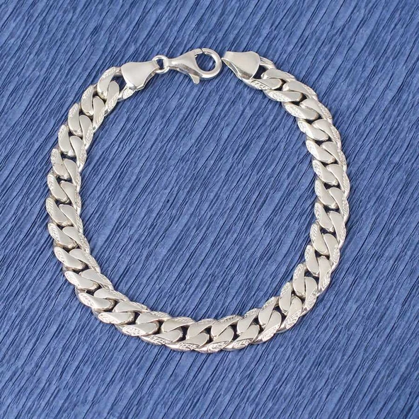 925 Ayar Gümüş 0,75 x 10 mm Zincir Bileklik ürün görseli 1
