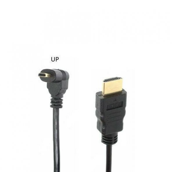 Micro HDMI 90 Derece Kablo 1 Metre - Yukarı Açılı ürün görseli 1