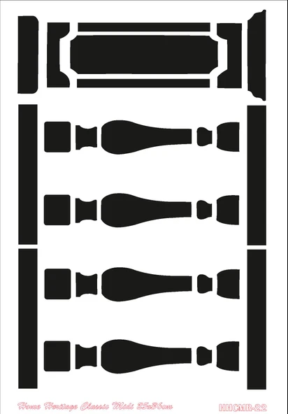 HOME HERITAGE CLASSIC MIDI 25X36CM HHCMR-22 STENCİL ürün görseli 1