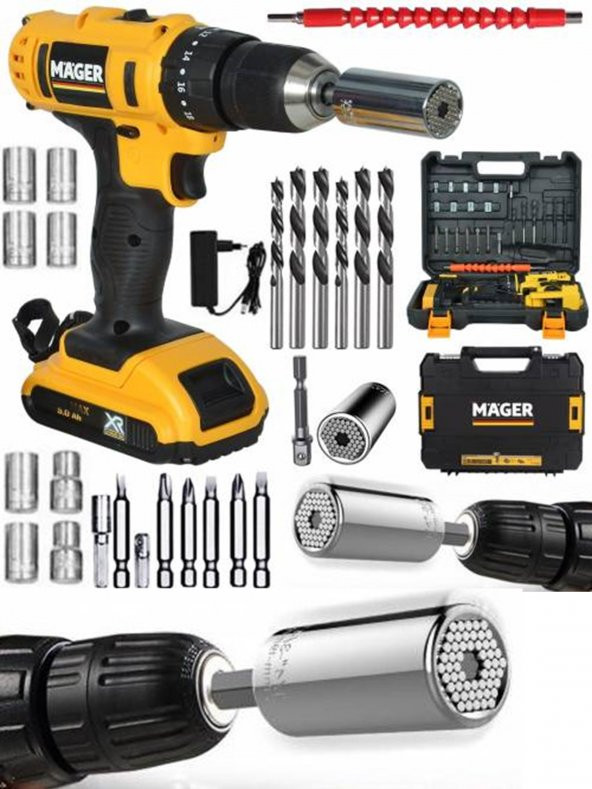 Mager MGRK1032DRB Darbeli Usta Setli Ve Gator Soket Hediyeli ürün görseli 1
