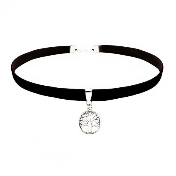 Siyah Kadife Kadın Choker Kolye ürün görseli 1