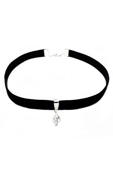 Gümüş Kaplama Kadın Nar Choker Kolye ürün görseli 1