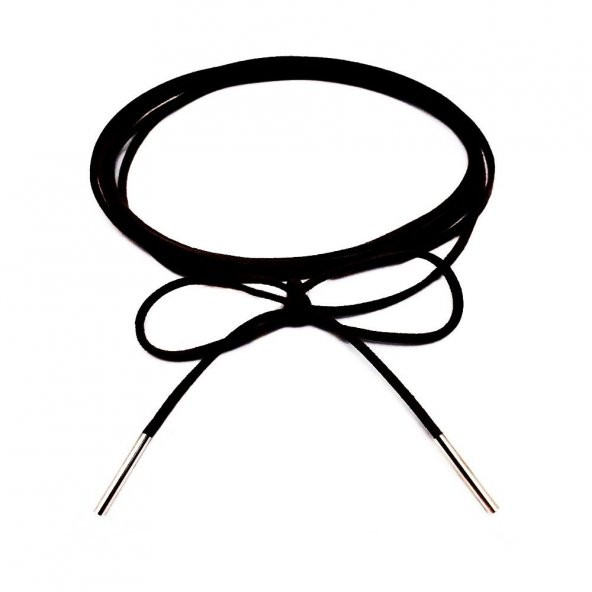 Siyah Süet Kadın Bağcıklı Choker Kolye ürün görseli 1
