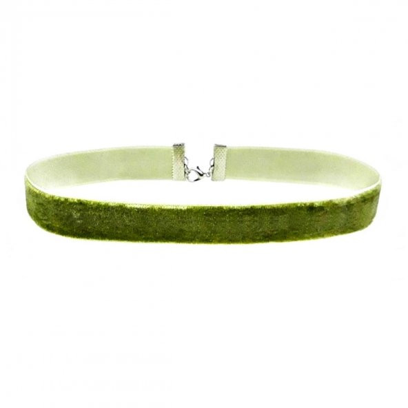 Nefti Yeşil Renk Kadın Kadife Choker Kolye ürün görseli 1