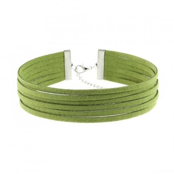 Yeşil Renk Kadın Süet Choker ürün görseli 1