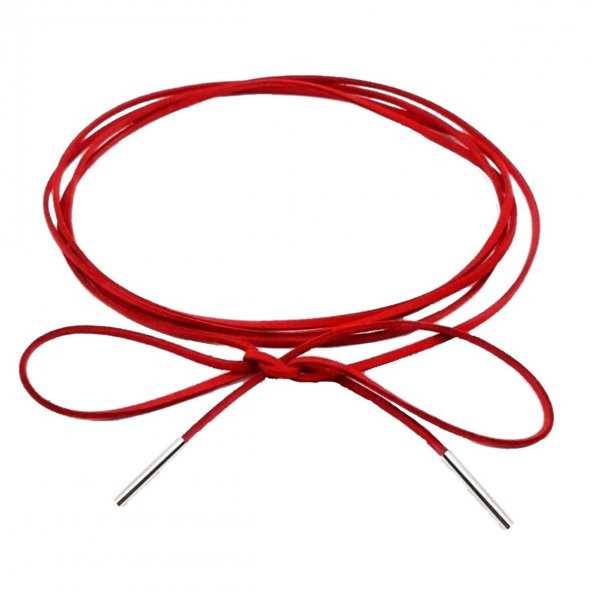 Kırmızı Renk Kadın Süet Bağcıklı Choker Kolye ürün görseli 1