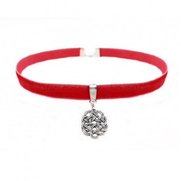 Kazaziye Aşk Düğümü Kadın Choker Tasma Kolye ürün görseli 1