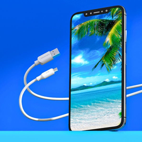 Dramex D11MK Micro USB Data/Şarj Kablosu 1.1A 1mt Beyaz - Resim 4