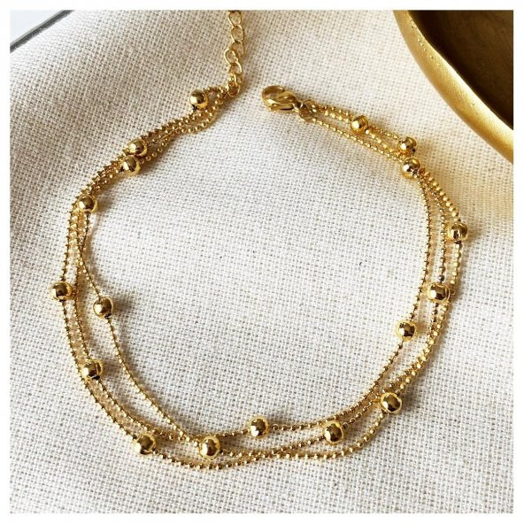 Altın KaplamaDorika  Zincir Choker Kadın Halhal ürün görseli 1