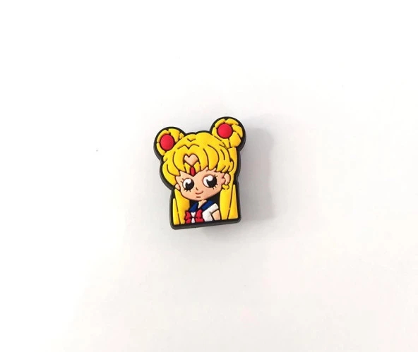 Sailor Moon Terlik Ayakkabı Süsü Silikon Kız Erkek Aksesuar 1 Adet Hediye ürün görseli 1