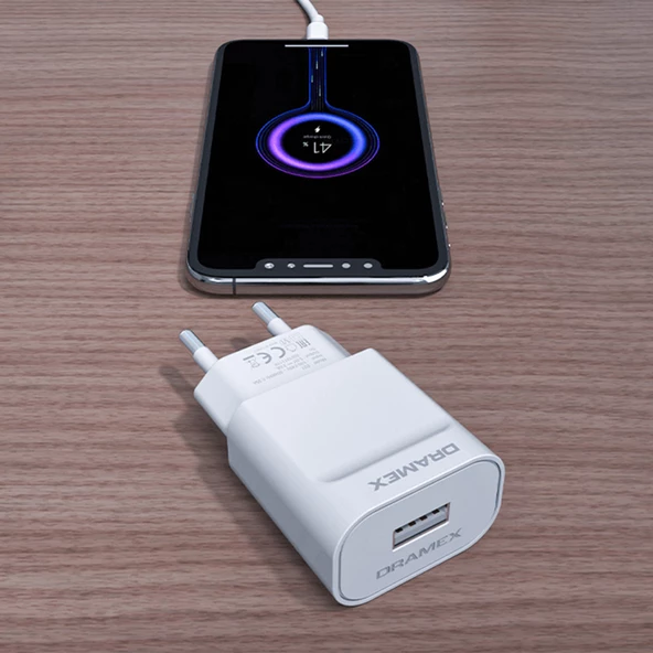 Dramex D21L Şarj Aleti Lightning Kablolu Set 2.1A - Resim 5