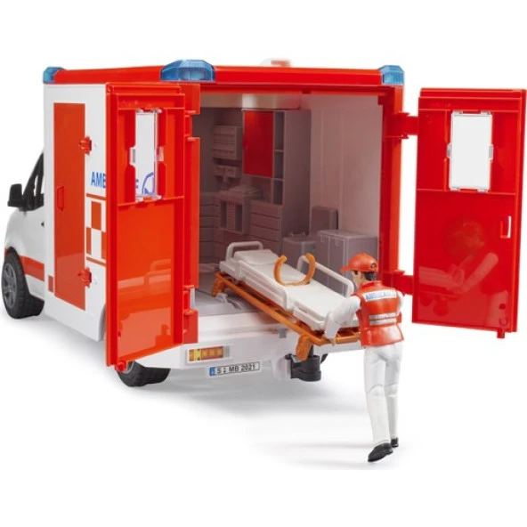 Bruder Mercedes Benz Sprinter Sirenli Ambulans ve Ekibi 02676 ürün görseli 1