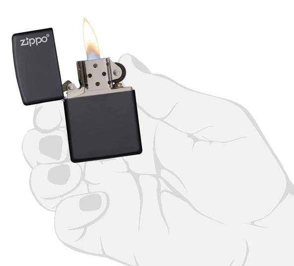 Zippo Çakmak 218ZL Black Matte - Resim 4