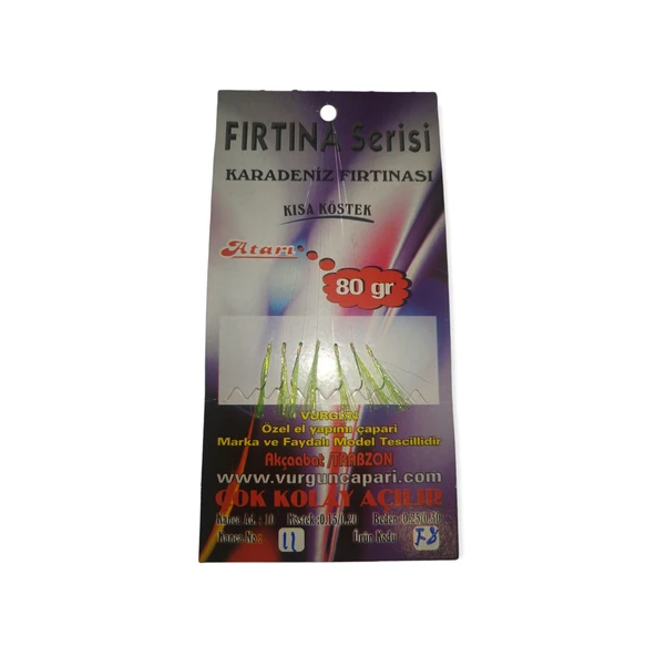 VURGUN 80gr 7 iğneli F.Sarı Renkli Organze Çapari ürün görseli 1