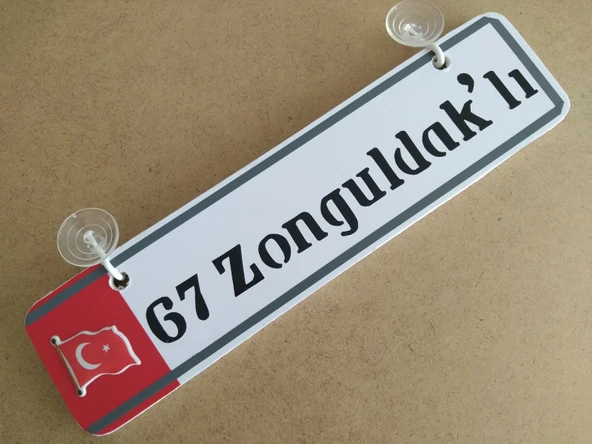 67 Zonguldaklı Dekor Plaka (30X7CM) ZONGULDAK 67 Plaka Vantuzlu Dekor Beyaz PLaka, Dekor Levha ürün görseli 1