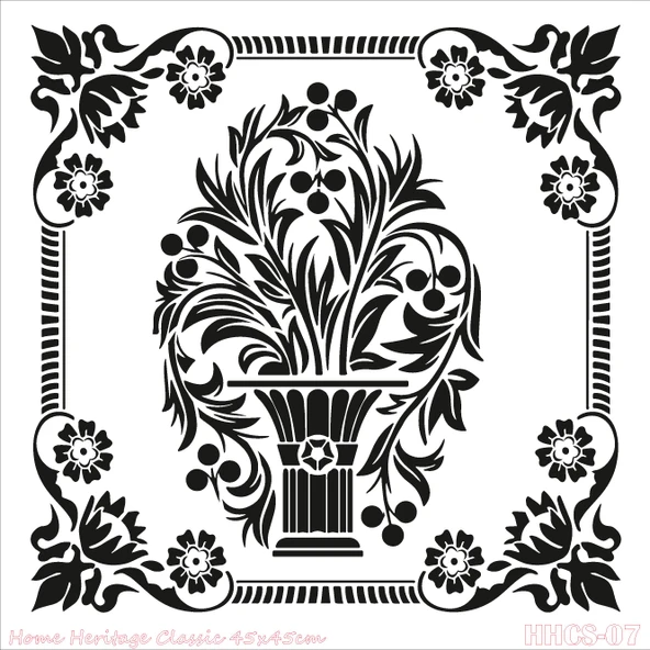 HOME HERITAGE CLASSIC 45X45CM HHCS-07 STENCİL ürün görseli 1
