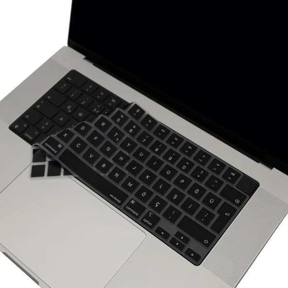 MacBook Klavye Koruyucu Türkçe Q – Air 13.6-15.3 ve Pro 14-16 M2-M3-M4-M5 Uyumlu İnce Silikon Kılıf Kapak ürün görseli 1