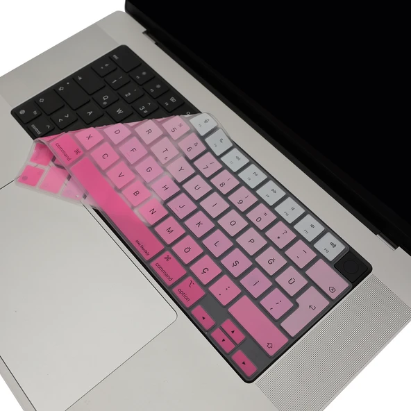MacBook Klavye Koruyucu Gradient Türkçe Q Silikon Air Pro 13 15 14 16 inç UK Enter Uyumlu ürün görseli 1