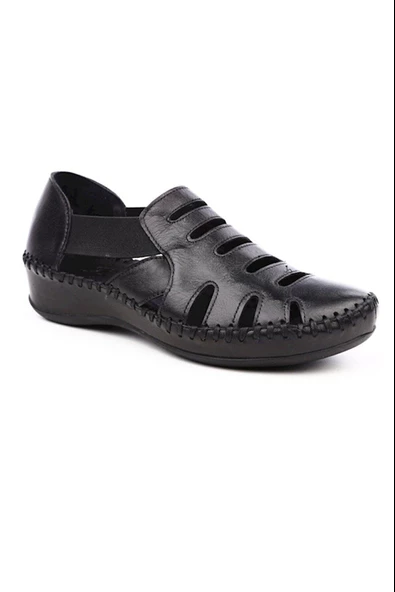 Venüs 18791395 Kadın Deri Lastikli Comfort Delikli Sandalet ürün görseli 1