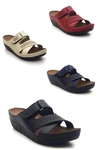 Mulex 2354 Kadın Çapraz Cırtlı Comfort Terlik ürün görseli 1
