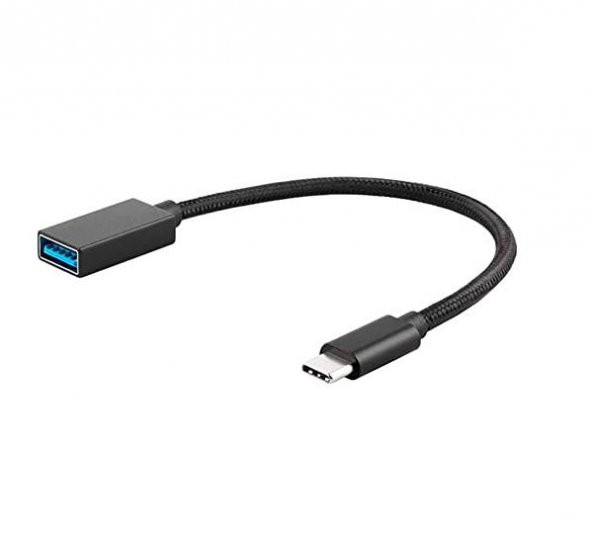 USB 3.1 Type-c OTG Örgülü Kaliteli Kablo - 20 cm ürün görseli 1