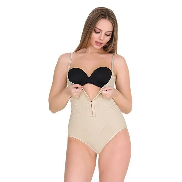Form Time Bayan Agraflı Askılı Göğüs Altı Slip Body Korse 9105 ürün görseli 1